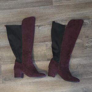 Reitmans 9W Burgundy and Black Boots